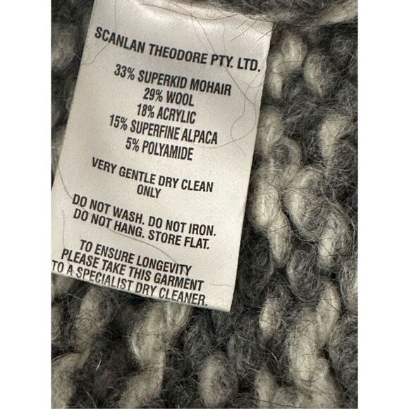 Scanlan Theodore Grey Marle Alpaca Wool Sweater size : xl - Picture 6 of 11